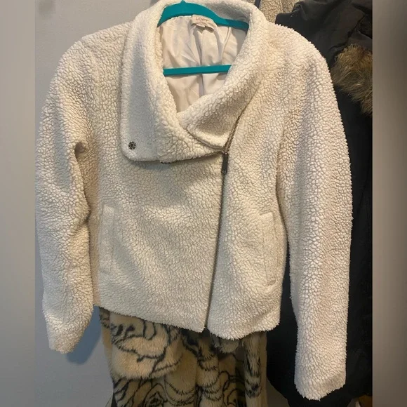 LOFT Cream Teddy Jacket - Picture 3 of 3